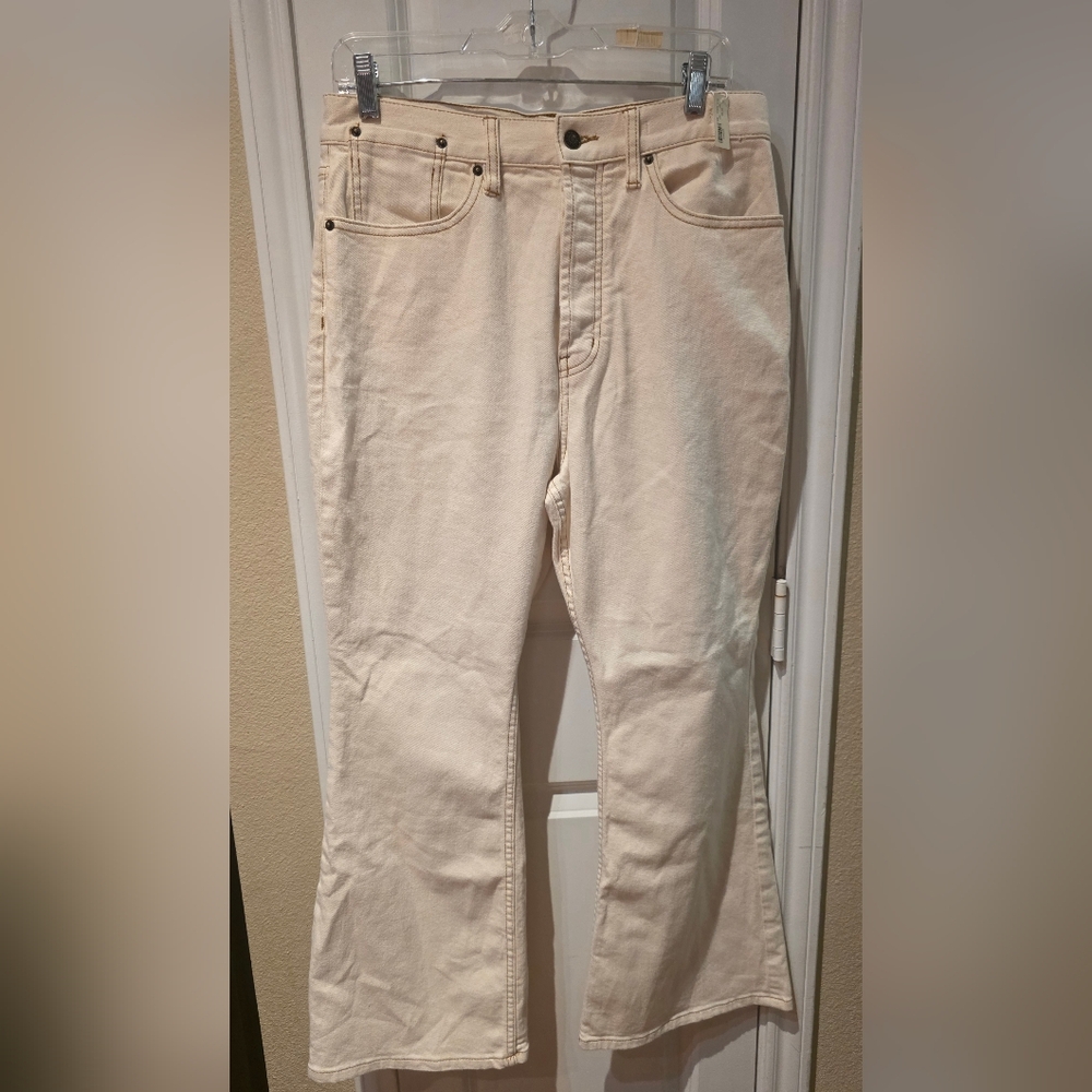 Happy X Nature High Rise Boot Cut  Cream Jeans Size 30
